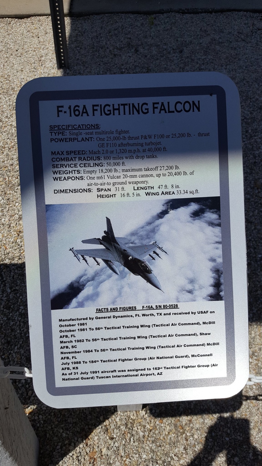 F-16 Aircraft Monument