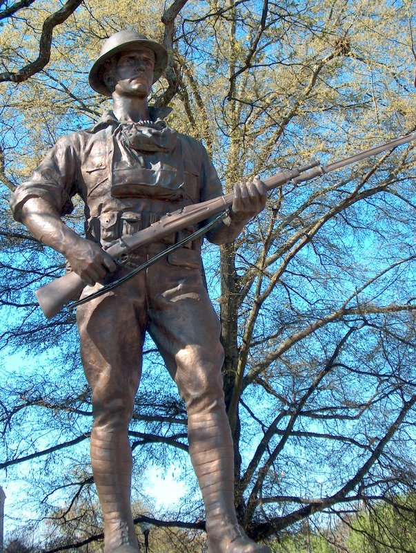 The Johnston County WWI Doughboy Statue in Smithfield, NC