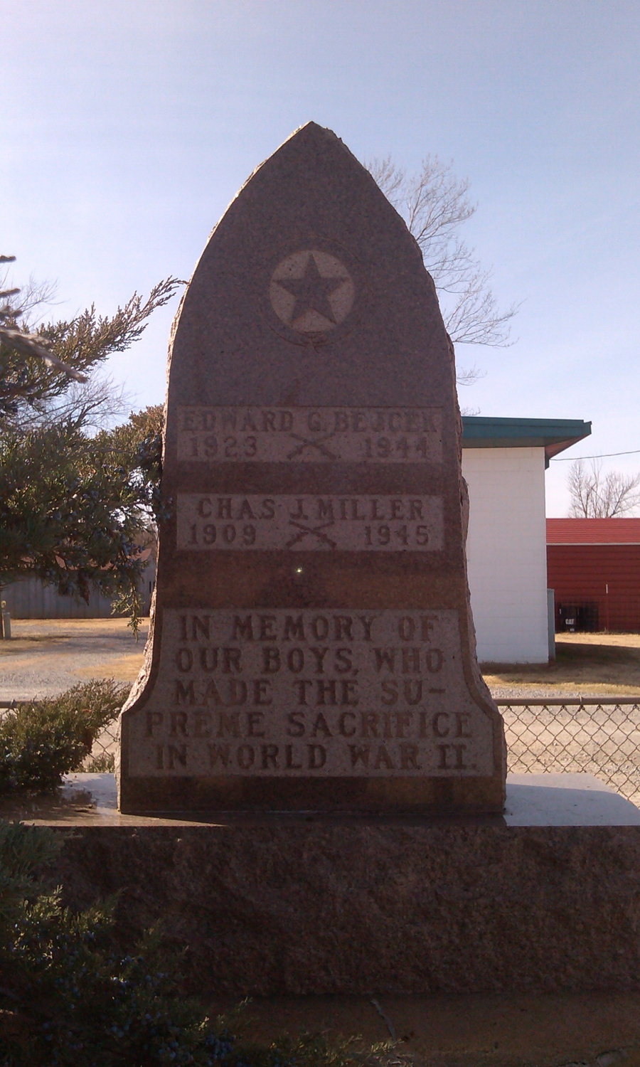 Hallett, Oklahoma World War II Memorial