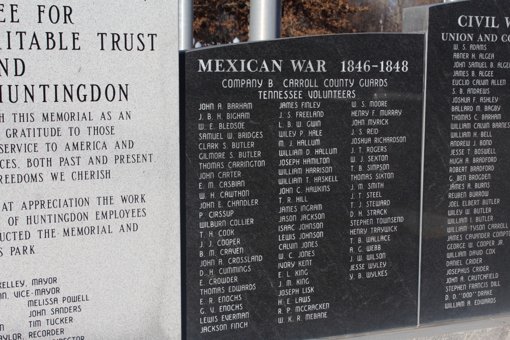 Carroll County War Memorial, Huntingdon TN