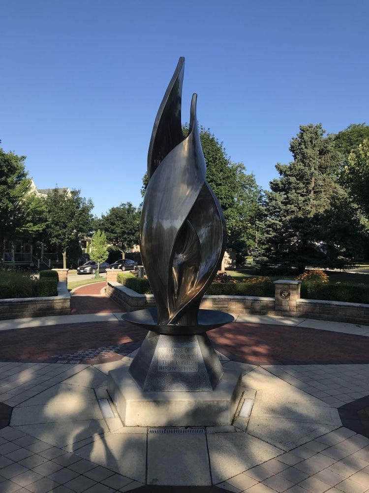  Eternal flame at Memorial Park, Arlington Heights, Illinois