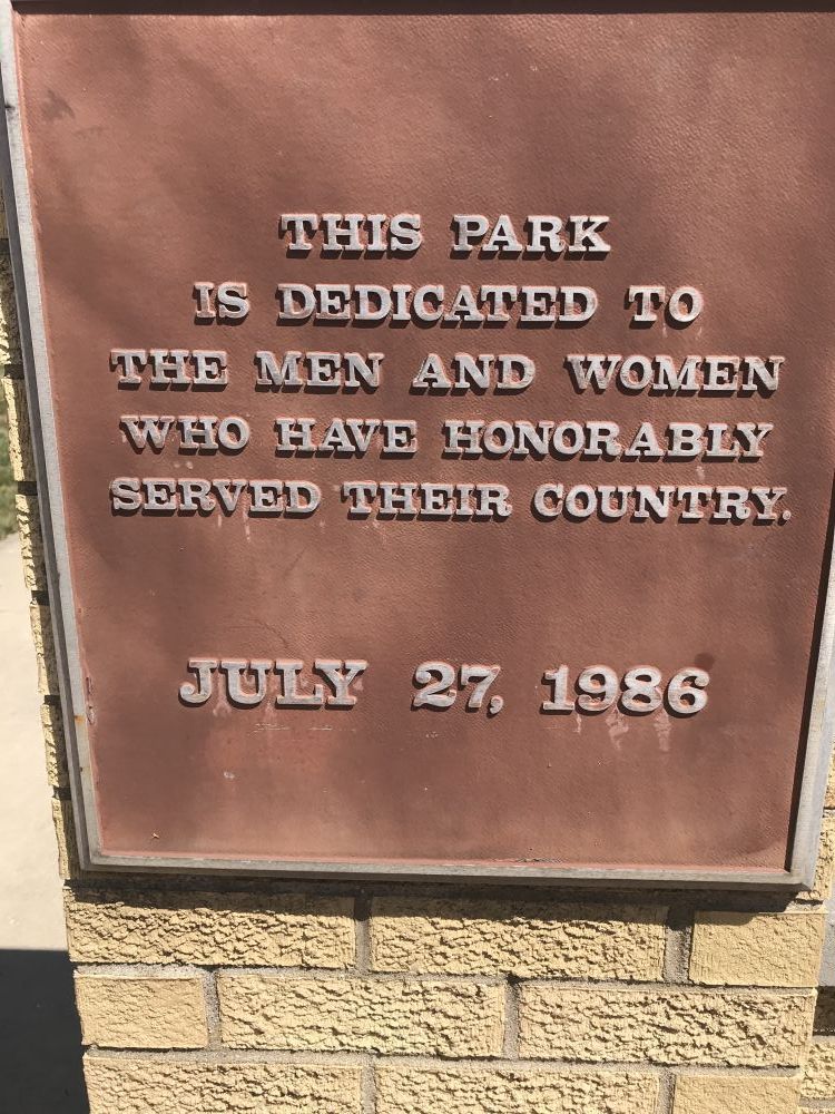 McHenry Memorial Park Dedication Plaque