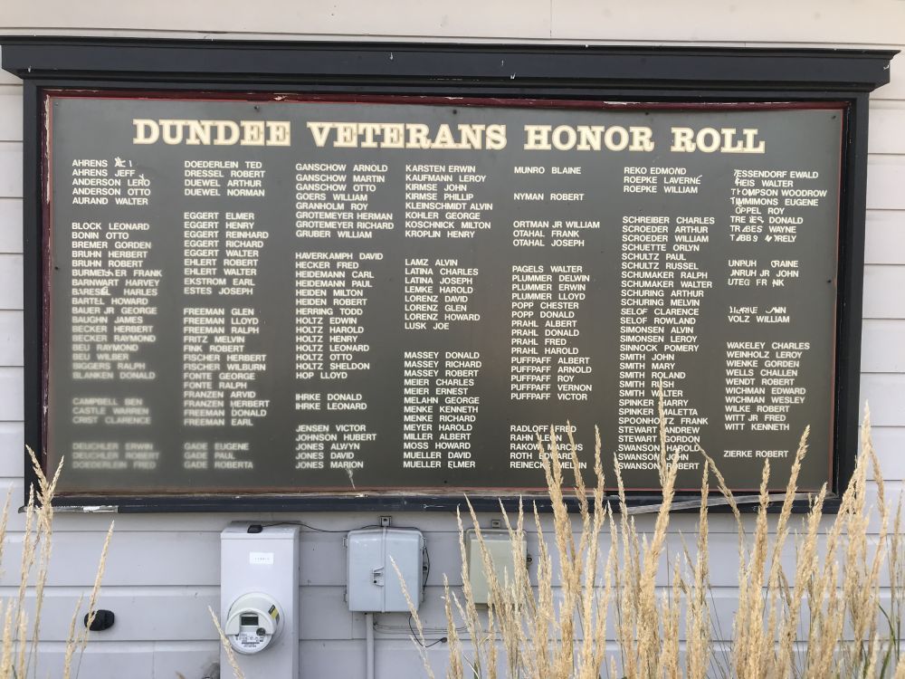 Dundee Veterans Honor Roll