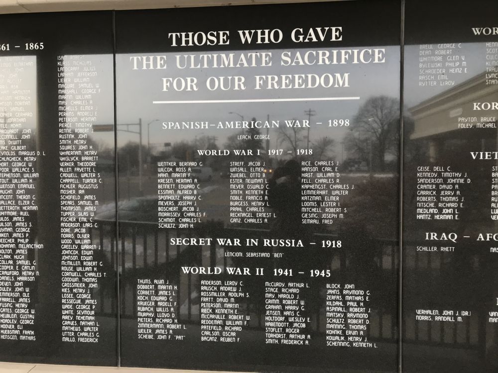 Those who gave the ultimate sacrifice, Burlington, Wisconsin