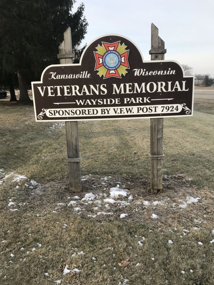 Veterans Memorial, Wayside Park, Kansasville, Wisconsin