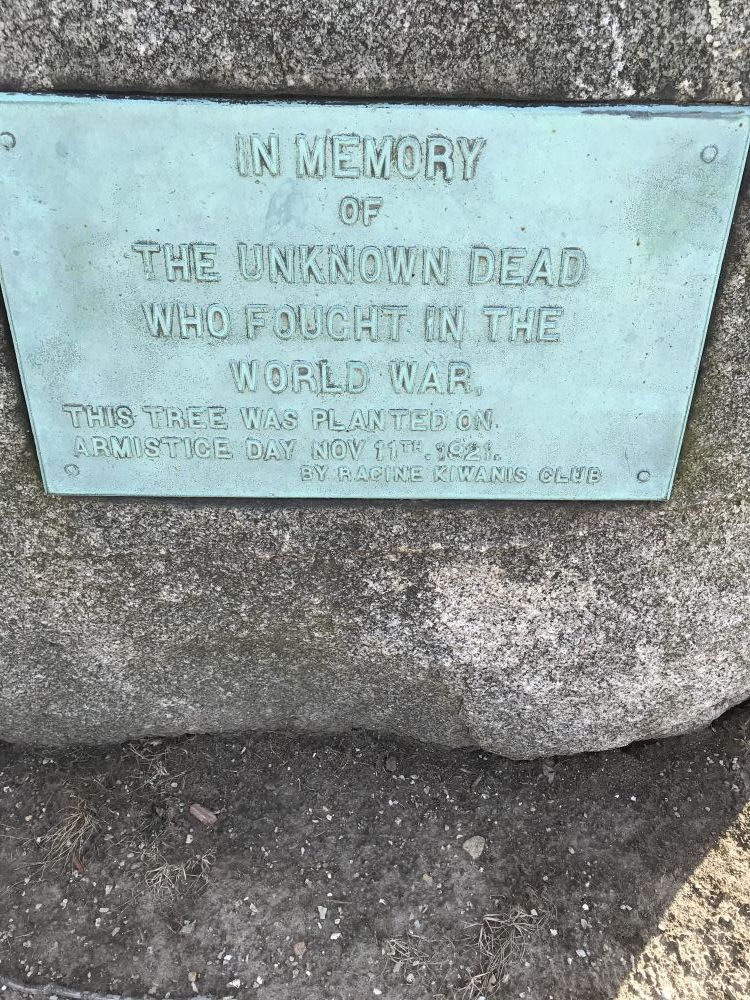 In Memory of the Unknown Dead, Racine, Wisconsin