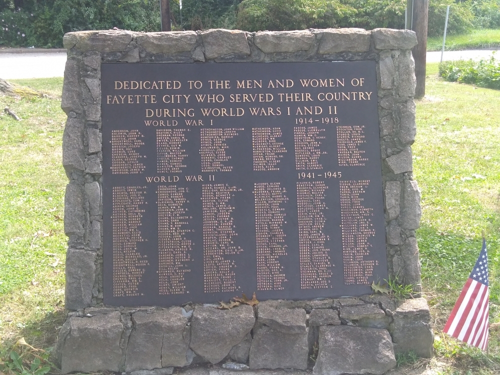 War Memorial, Fayette City, Pennsylvania
