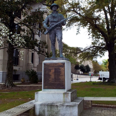 The Johnston County WWI Doughboy Statue in Smithfield, NC