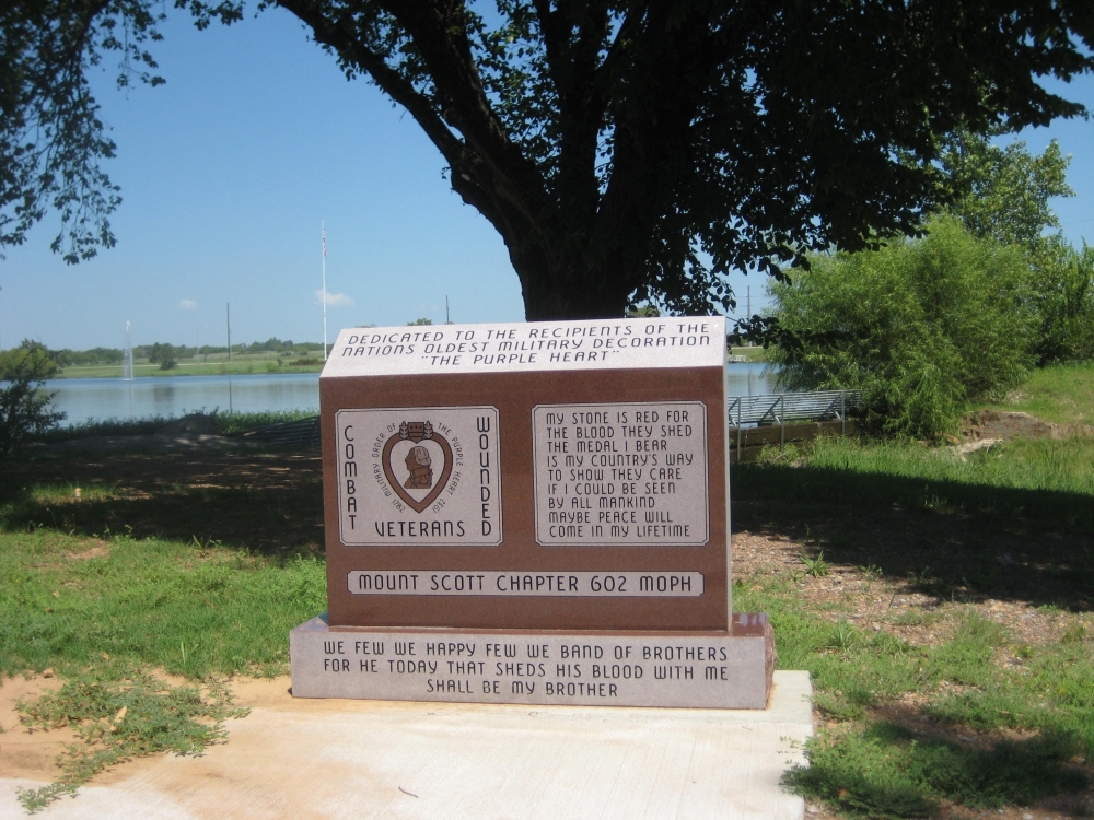 Lawton, Oklahoma - Purple Heart Recipients Monument