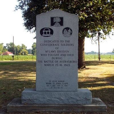 McLaws Division Marker at Averasboro Battlefield, Chicora Cemetery, Dunn