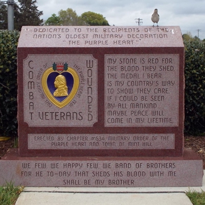 Purple Heart Memorial, Mint Hill