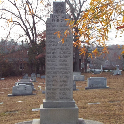 World War II Memorial, Oakdale Cemetery, Hendersonville