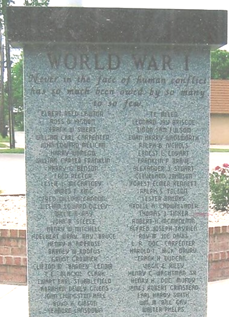 Pawhuska Veterans Memorial, Pawhuska, Oklahoma