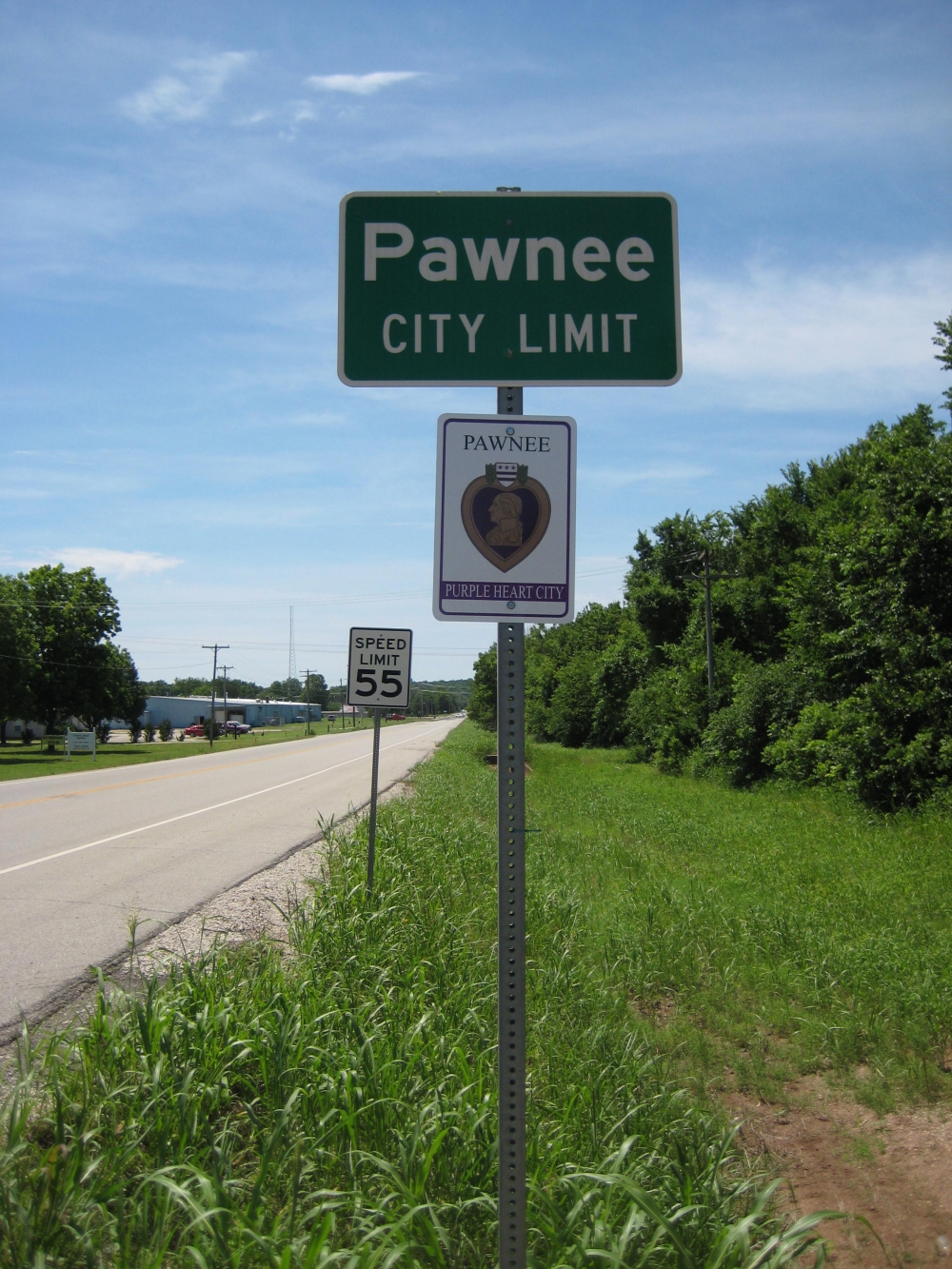 Pawnee, Oklahoma - Purple Heart City Designation