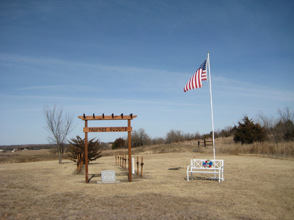 Pawnee, Oklahoma - Highland Cemetery Pawnee Scouts Memorial