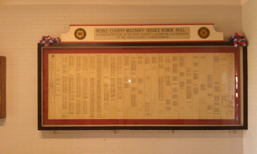 Noble County Military Service Roll Of Honor