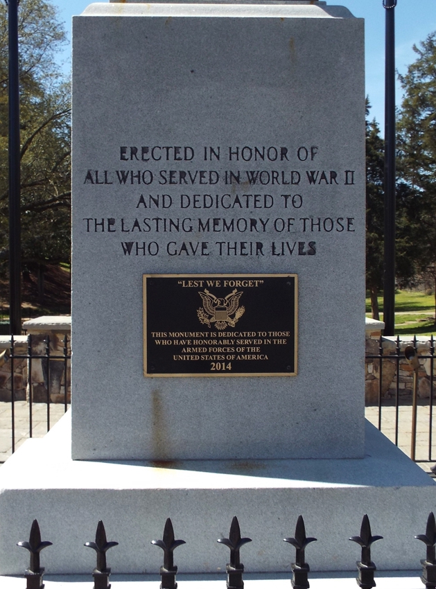 World War II and Veterans Memorial, Belmont World War II and Veterans Memorial, Belmont; Nickname  &quot;Spirit of the Fighting Yank&quot;