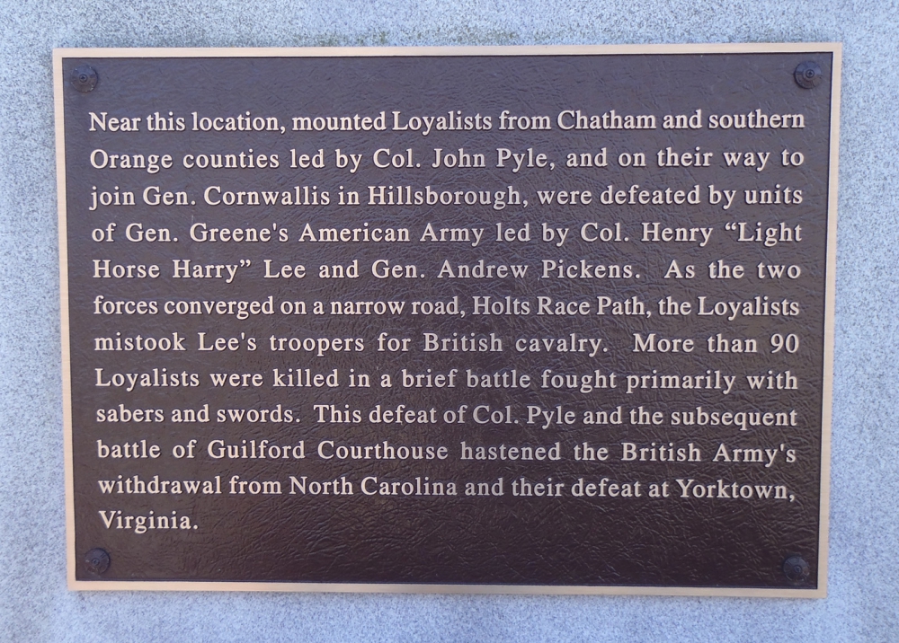 Pyle&#039;s Defeat Monument, Burlington