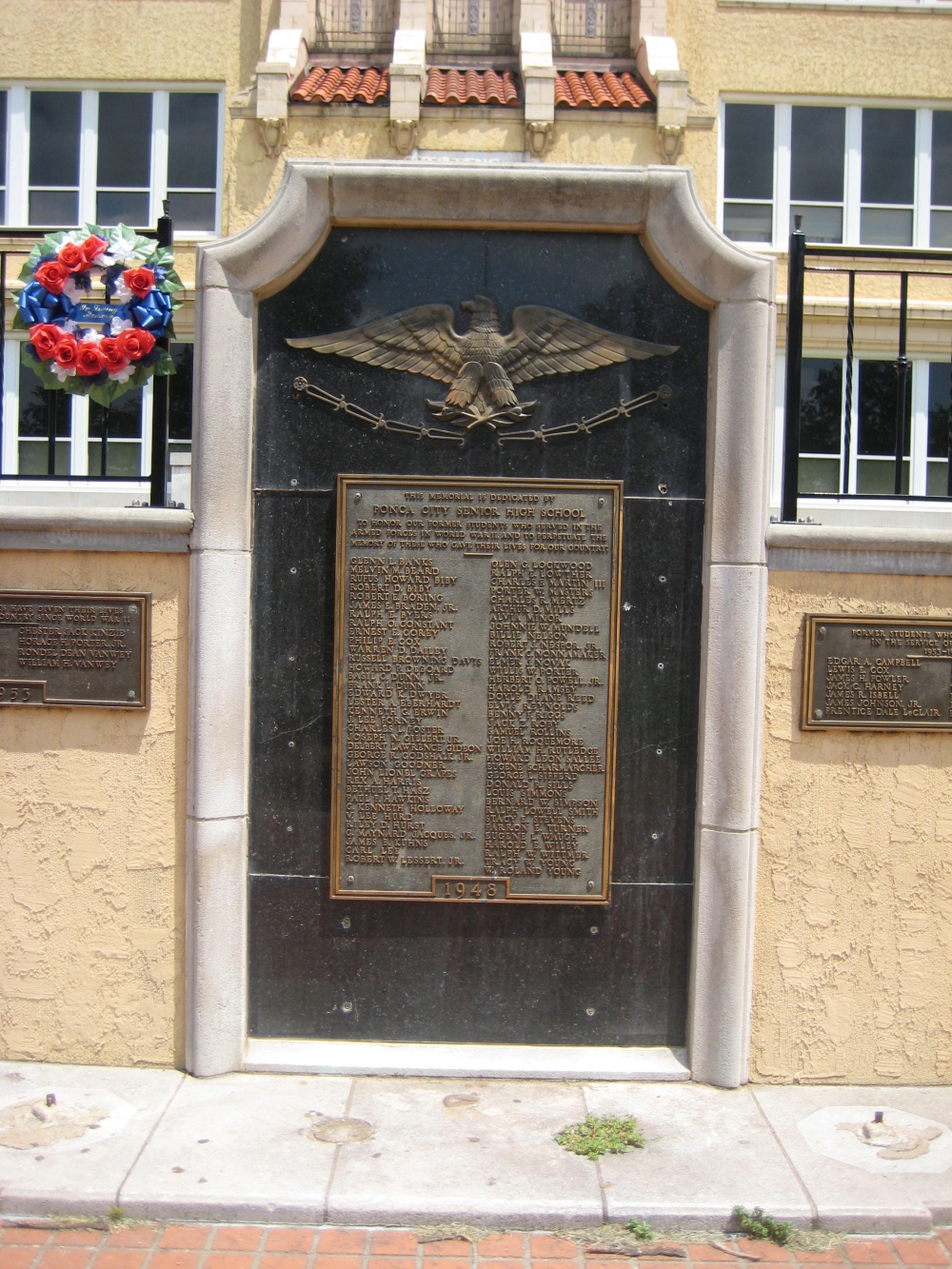 Ponca City, Oklahoma High School Veterans Memorial