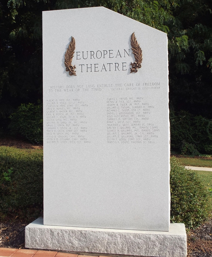 Cumberland County WWII Memorial, Freedom Memorial Park, Fayetteville