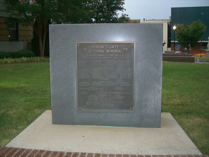Person County Veterans Memorial, Roxboro