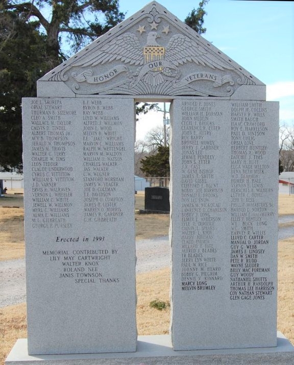 Rush Springs Veterans Memorial - Rush Springs, Oklahoma