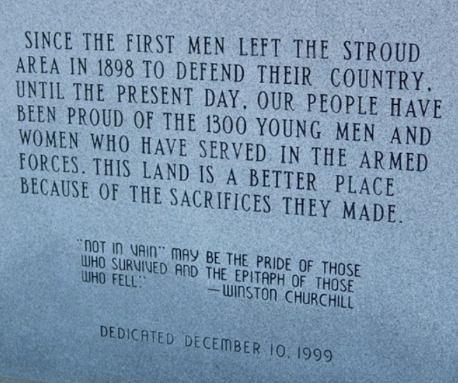 Stroud Area Veterans Monument