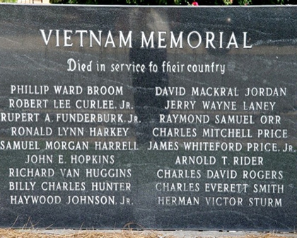 Union County Vietnam Memorial, Monroe