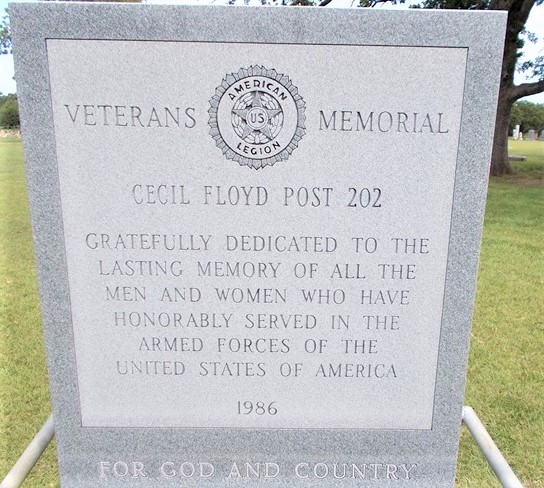 Veterans Memorial - Elmore City, OK