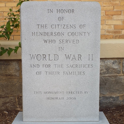 Henderson County World War II Memorial, Hendersonville