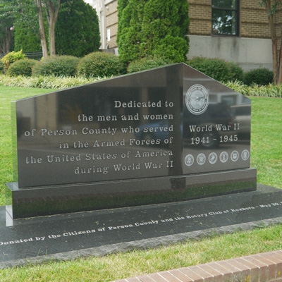 World War II Memorial, Roxboro