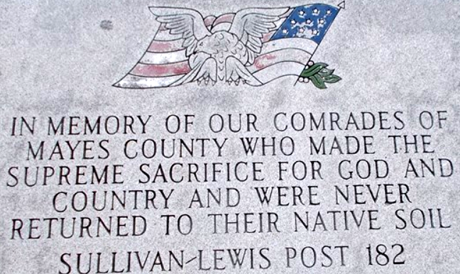 Mayes County War Memorial Pryor Oklahoma The American Legion