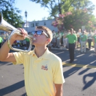 Nathaniel Pekas of Sioux Falls, S.D., plays the bugle as the flag is raised on Tuesday, July 25, 2017. Photo by Lucas Carter/The American Legion