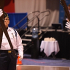 Newport Harbor Post 291 of Newport Beach, Calif., compete in the 2017 American Legion Color Guard Contest, held on Friday, August 18, 2017 at Reno-Sparks Convention Center in Reno, Nev. Photo by Lucas Carter/The American Legion.
