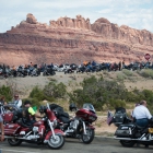 The American Legion Riders take a break at the Black Dragon Canyon view point in Utah on Monday, August 14, 2017. Photo by Clay Lomneth / The American Legion. 