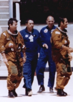 American Space Shuttle Astronauts John Young and Robert Crippen