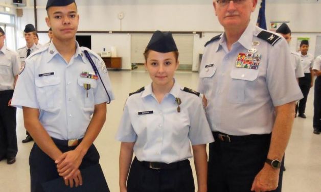 AFJROTC students receive Legion medals in Germany