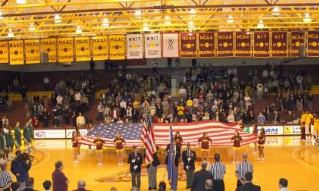 Pearl Harbor Day Color Guard at College Basketball Game