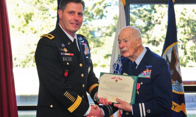 Colonel uses his retirement ceremony to honor World War II veteran