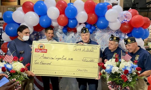 $10,000 donation given to Adolph Pfister Post 1038, Valhalla, N.Y.