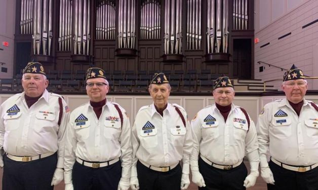 Peter J. Courcy Post 178 honor guard performs military honors for honorary life member