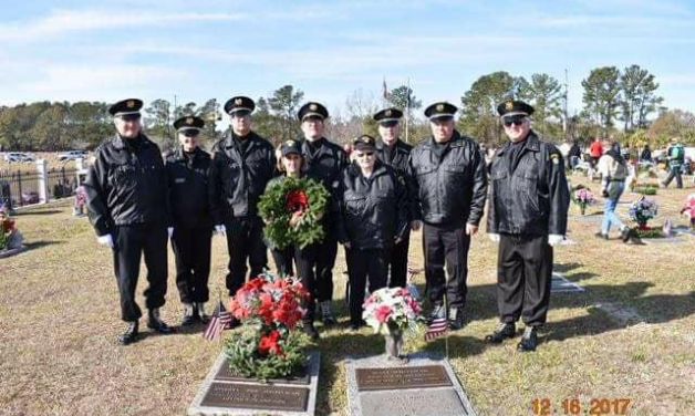 Honor guard of American Legion Post 166 participates in Wreaths Across America