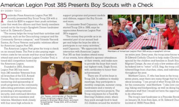 Post 385 - Supporting youth in our community