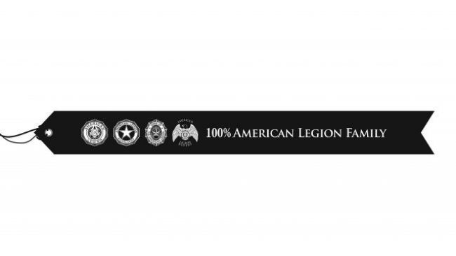 Receive the 100% American Legion Family Ribbon 