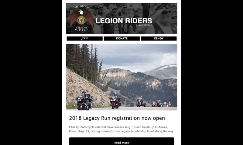Sign up to follow what the Legion Riders are doing