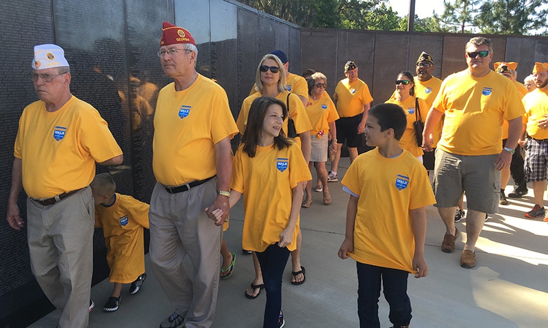 Hundreds walk with national commander in Georgia