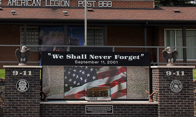 Legion post dedicates 9/11 monument to 'never forget'