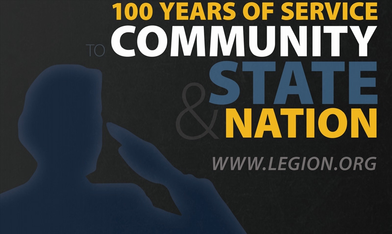 Display the Legion's 100 years of service