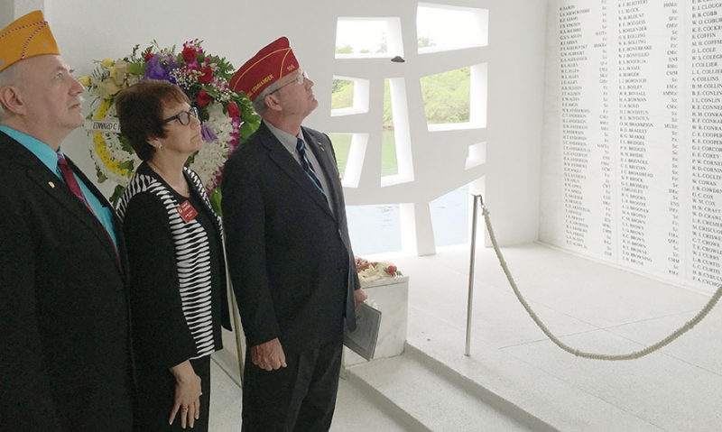Legion leaders pay respects at Pearl Harbor