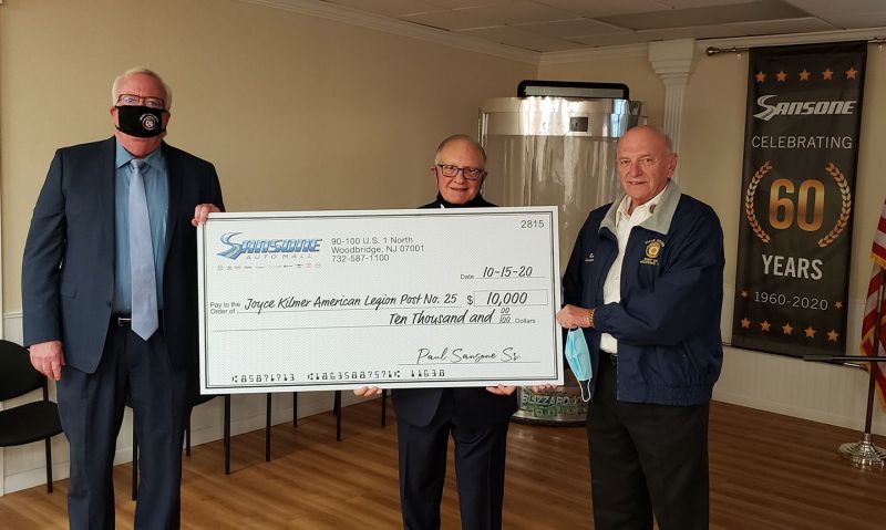 Donation boosts New Jersey Post 25's efforts to help veterans in need